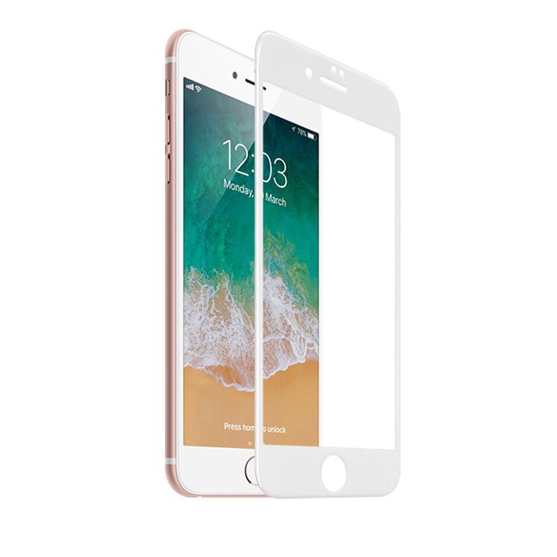 Película de Vidro Temperado iPhone 6 6S 7 8 e SE 2020 Branco